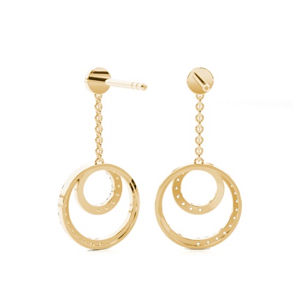 Yellow Gold Diamond Earrings