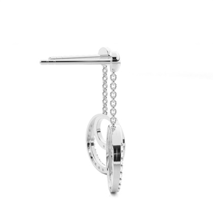 0.15ct. Prong Setting Round Diamond Delicate Earrings