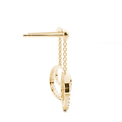 Yellow Gold Drop Diamond Earrings