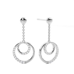 0.15ct. Prong Setting Round Diamond Delicate Earrings