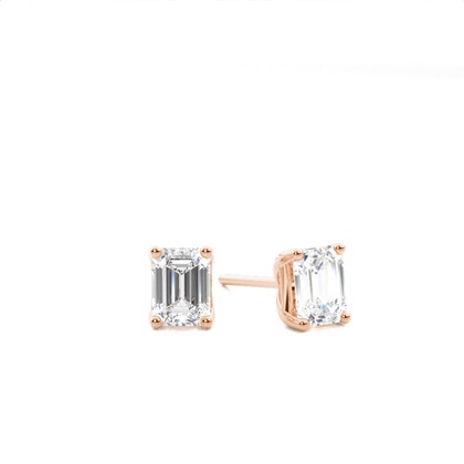 Rose Gold Women's Diamond Earrings Diamond