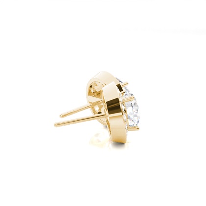 Yellow Gold Women's Diamond Earrings Diamond