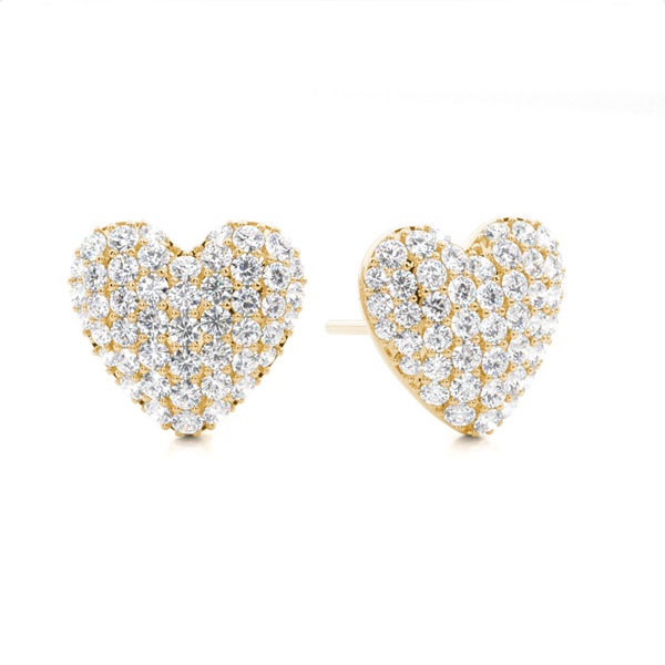 White Gold Round Diamond Cluster Earrings