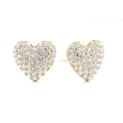 Yellow Gold Women's Diamond Earrings Diamond