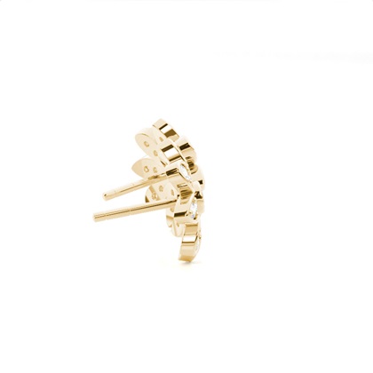 Gelbgold Cluster Ohrringe