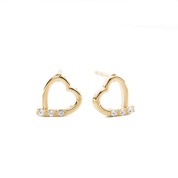 White Gold Round Diamond Designer Earrings
