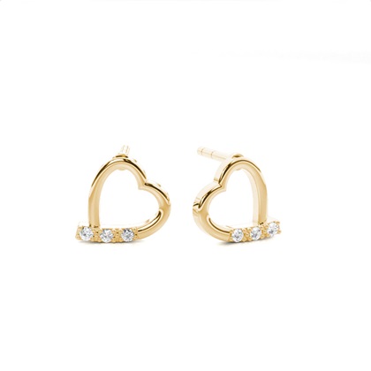 White Gold Round Diamond Designer Earrings