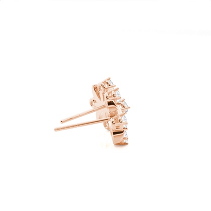 Rose Gold Stud Diamond Earrings