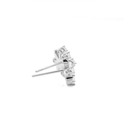 Silver Stud Diamond Earrings