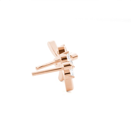 Rose Gold Women's Earrings Diamond