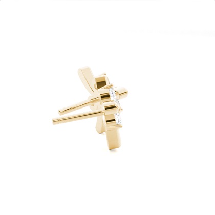 Yellow Gold Lab Grown Diamond Earrings
