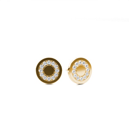 Yellow Gold Cluster Diamond Earrings