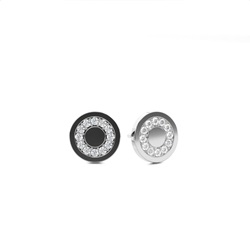 White Gold Round Diamond Designer Earrings