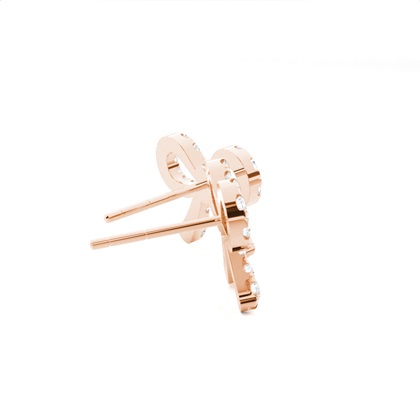 Rose Gold Cluster Diamond Earrings