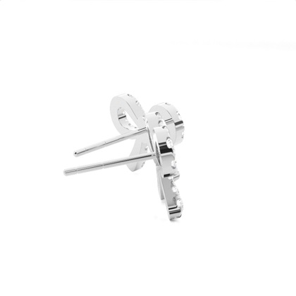 White Gold Round Diamond Designer Earrings