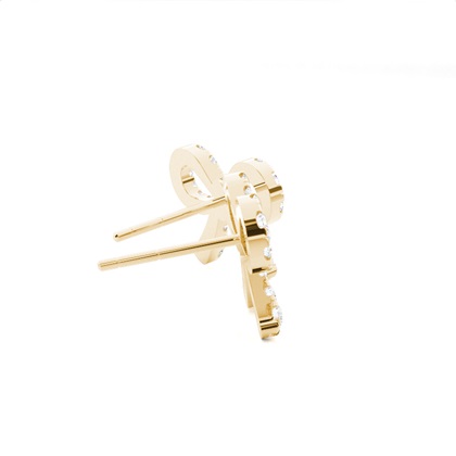 Yellow Gold Cluster Diamond Earrings