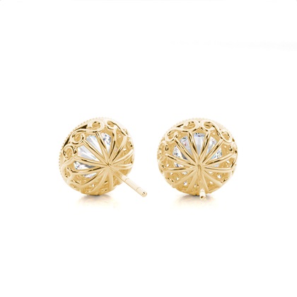 Vitguld Briljant Diamant Halo Örhängen