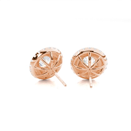 Rotgold Diamant Ohrringe