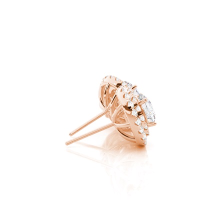 Rose Gold Moissanite Earrings