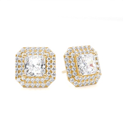 Asscher Cut Diamond Earring
