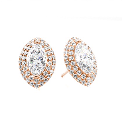Marquise Cut Diamond Earrings 