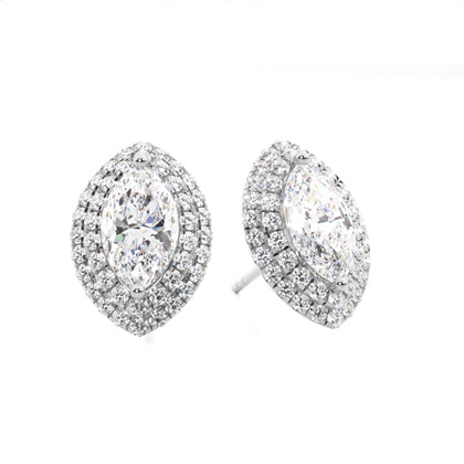 Marquise Cut Diamond Earrings 