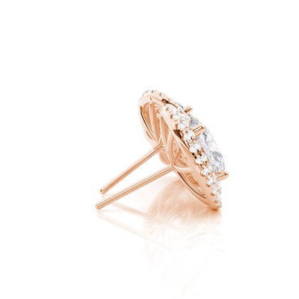 Oval Moissanite Diamond Earrings 