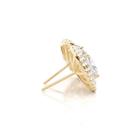 Oval Moissanite Diamond Earrings 