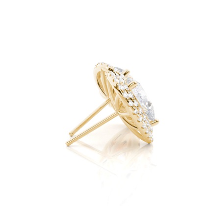 Pear Moissanite Diamond Earrings Diamond