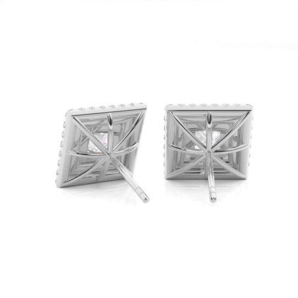 Princess Cut Diamond Earrings 