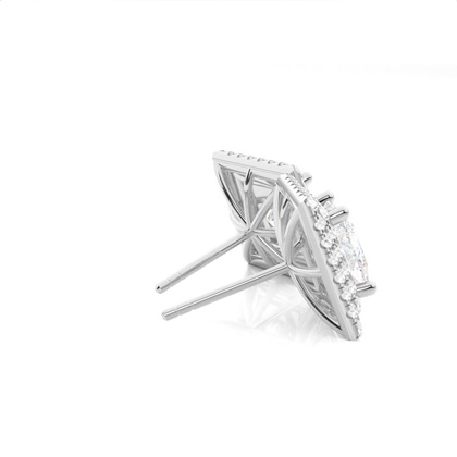 Diamant Cluster Ohrringe rund in einer Krappenfassung