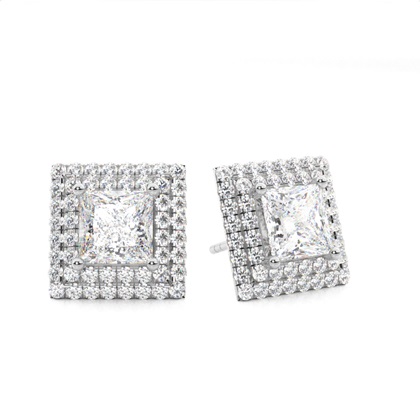 Princess Women's Diamond Earrings Diamond
