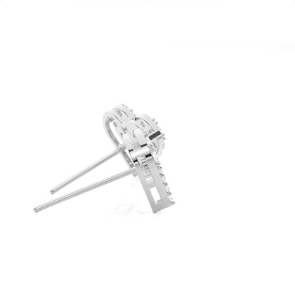 Diamant Cluster Ohrringe rund in einer Krappenfassung