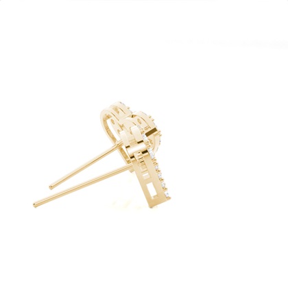 Gelbgold Cluster Ohrringe