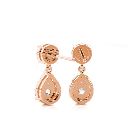 Rotgold Diamant Ohrringe