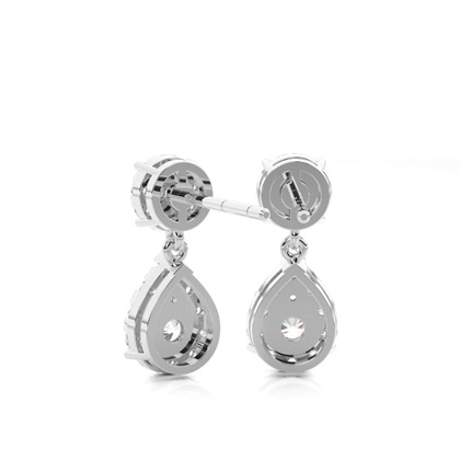 Diamant Kronleuchter Ohrhänger in einer Krappenfassung