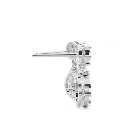 Diamant Kronleuchter Ohrhänger in einer Krappenfassung