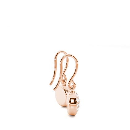 Rose Gold Drop Diamond Earrings