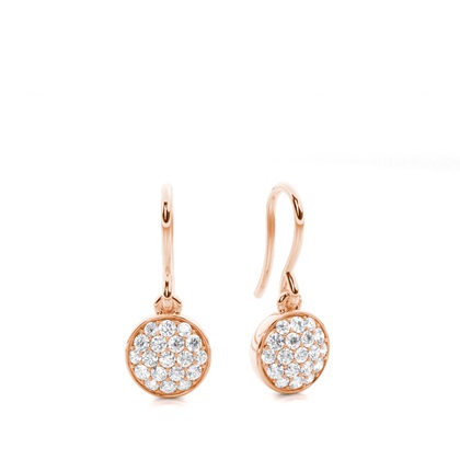 Rose Gold Drop Diamond Earrings