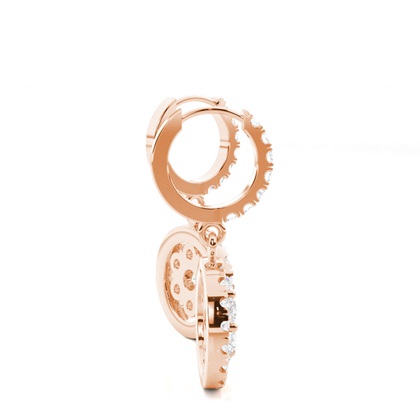 Rotgold Cluster Ohrringe