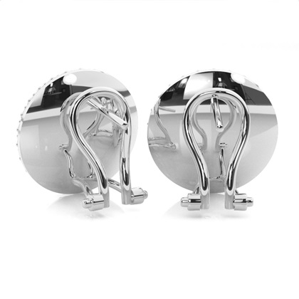 Prong Setting Round Diamond Cluster Earrings