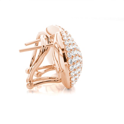 Rotgold Cluster Ohrringe