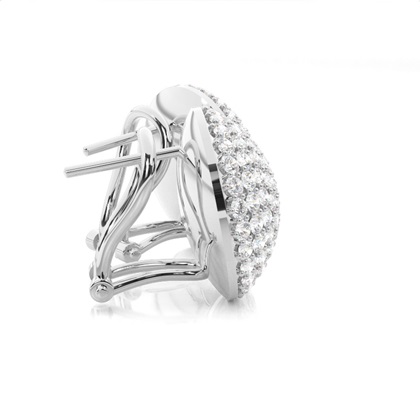 Weißgold Cluster Ohrringe