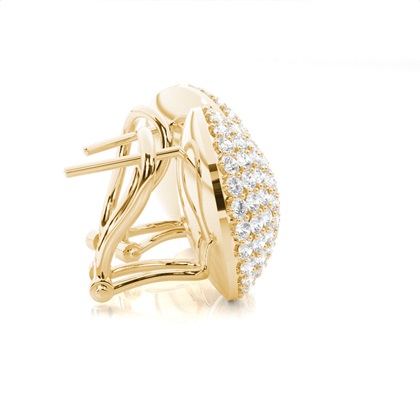 Gelbgold Cluster Ohrringe