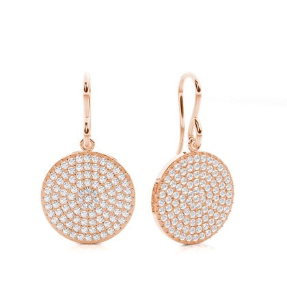 Rose Gold Drop Diamond Earrings