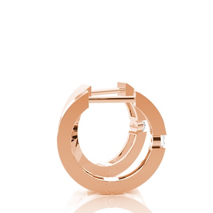 Runde Diamant Creolen in einer Kanalfassung