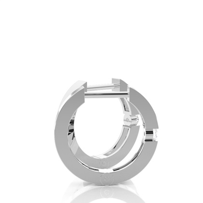 Runde Diamant Creolen in einer Kanalfassung