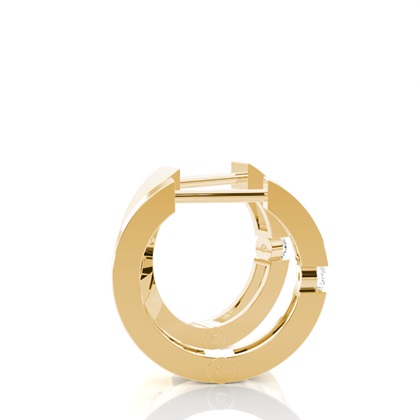 Runde Diamant Creolen in einer Kanalfassung