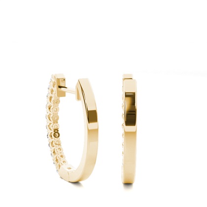 Yellow Gold Diamond Earrings