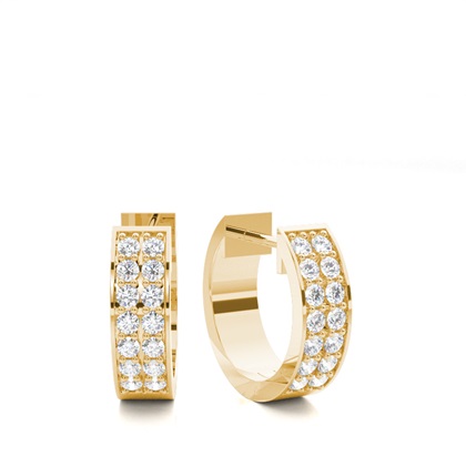 Yellow Gold Women's Diamond Earrings Diamond